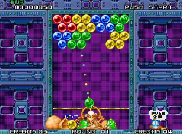 Puzzle Bobble (Japan, B-System) screen shot game playing